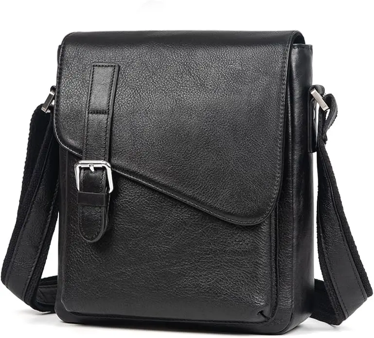 Augus Leather Anti-Theft Messenger Bag