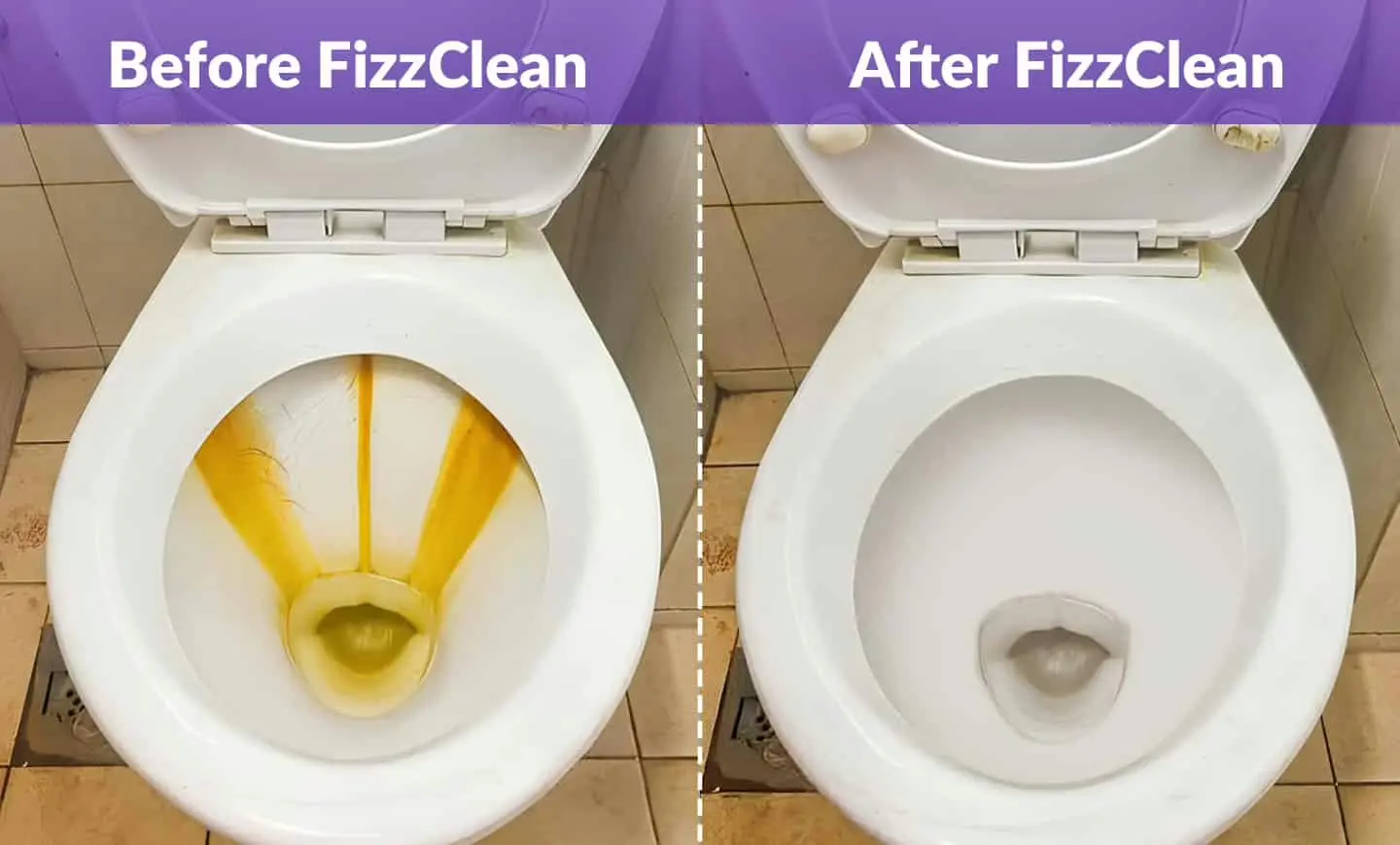 Toilet Before and After FizzClean