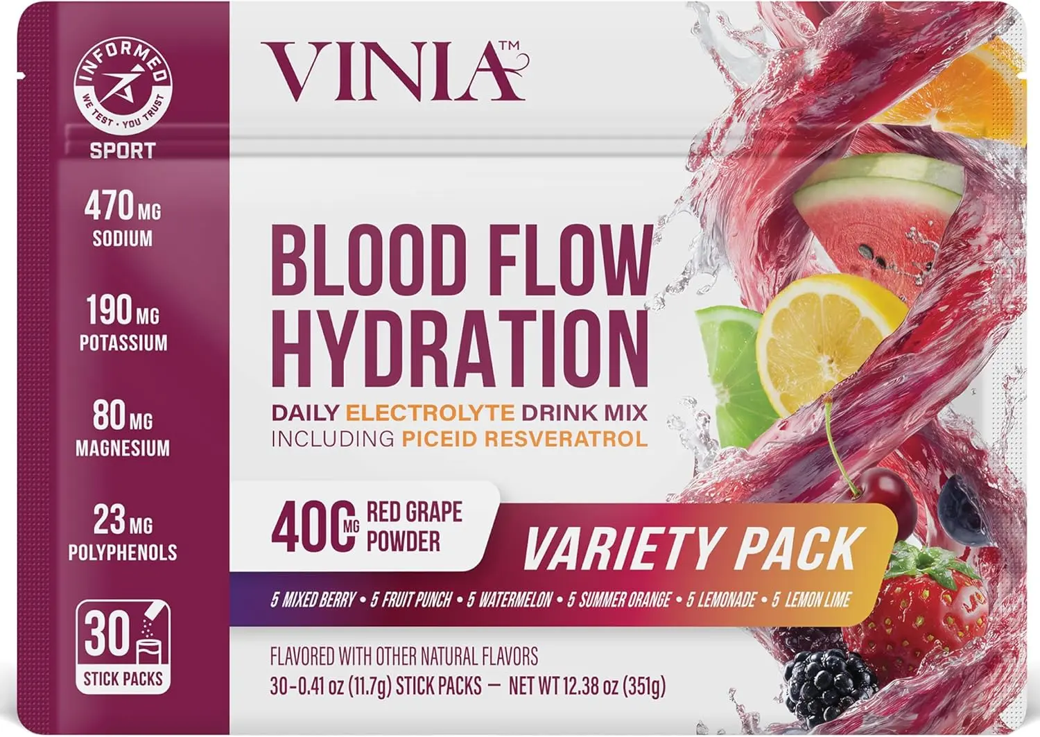 VINIA Resveratrol Hydration Mix