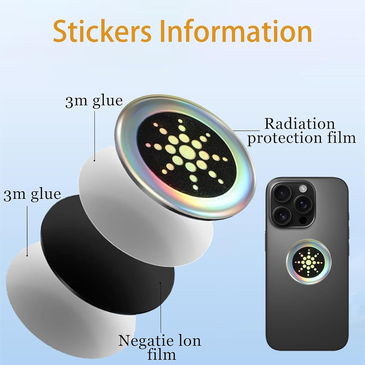 XH-carpet EMF Blocker Stickers (6 Pack)